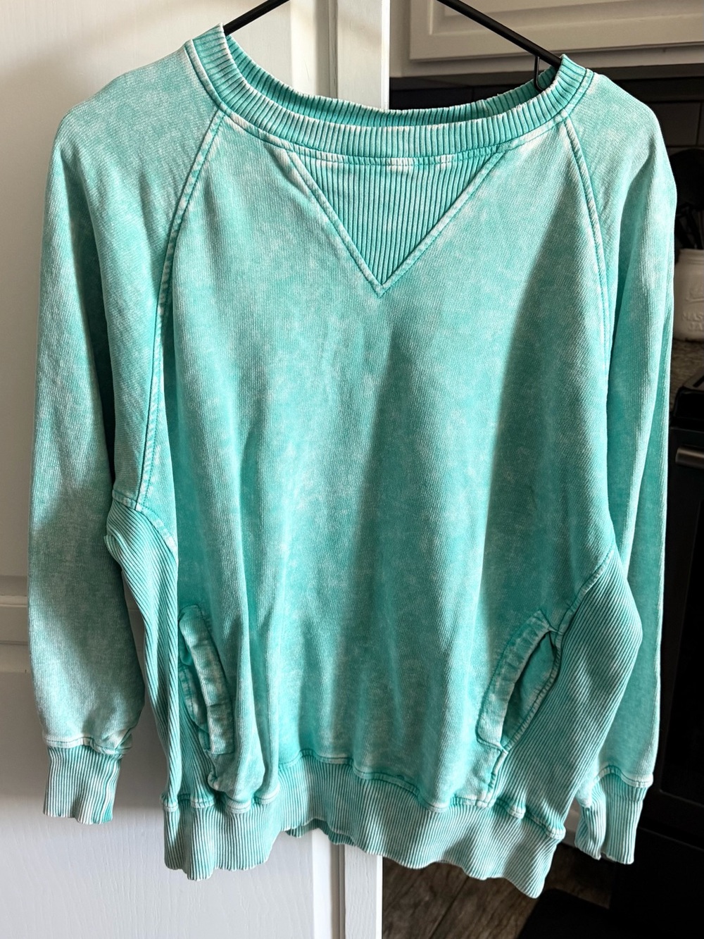 Zenana sweatshirt bundle size large pink, mint & grey